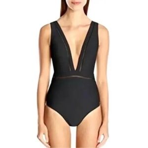 NWT TED BAKER London Black Starza One Piece Swimsuit Size 10 (Ted Size 4)
